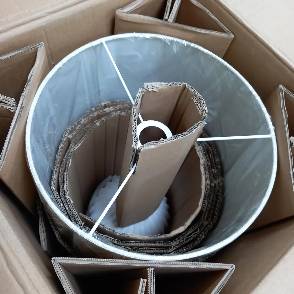 BOXED SEALED EVERLY FLOOR LAMP IN NATURAL COLOUR - COLLECTION ONLY