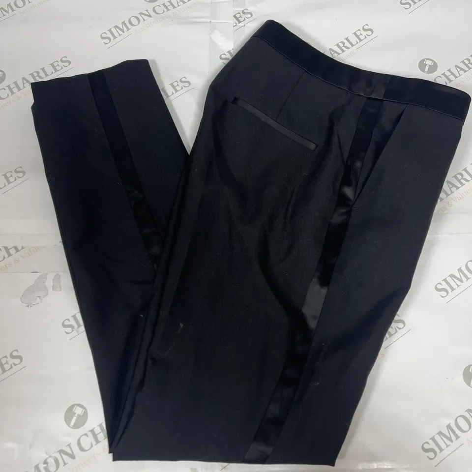 REISS STRIPE DETAIL PANTS IN BLACK SIZE 8