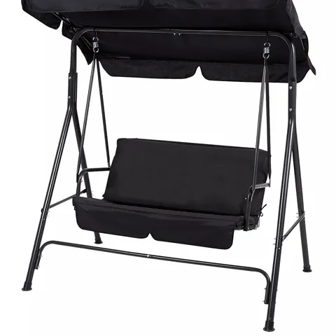 BOXED HAWAII BLACK 2 SEATER GARDEN SWING - COLLECTION ONLY 