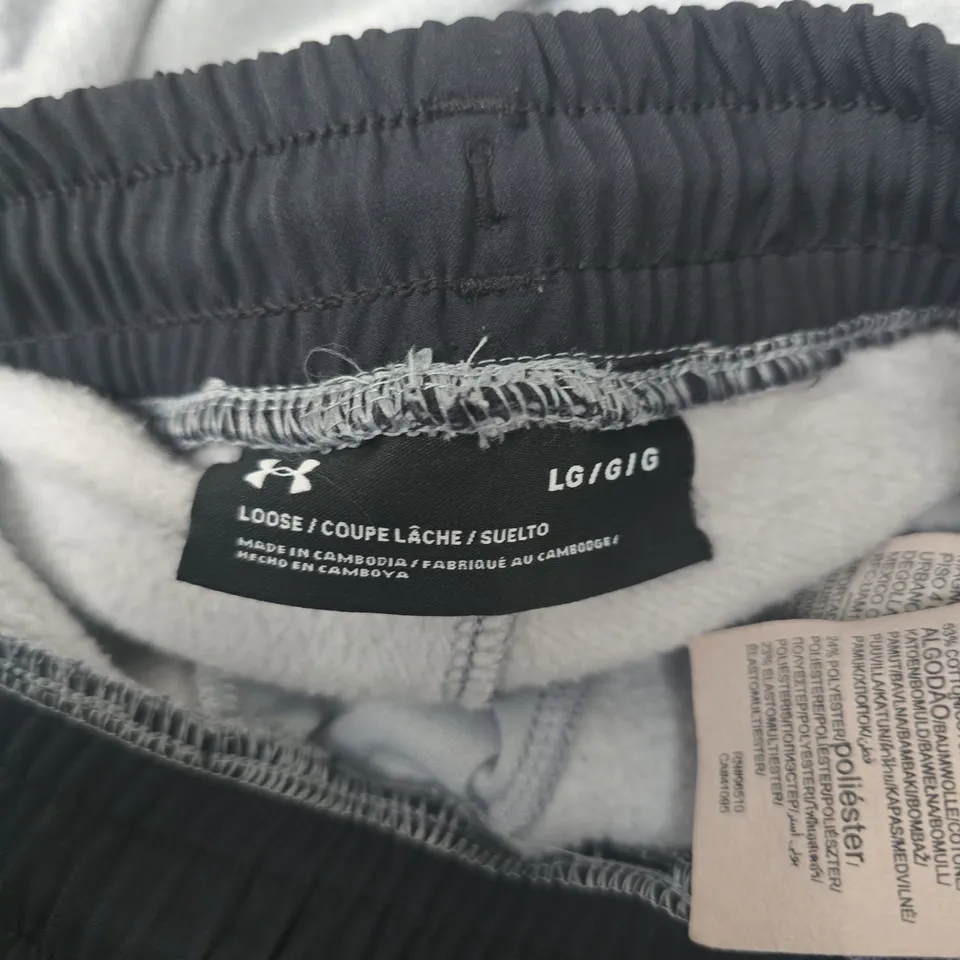 UNDER ARMOUR GREY JOGGERS – LOOSE FIT, SIZE LG/GIG 