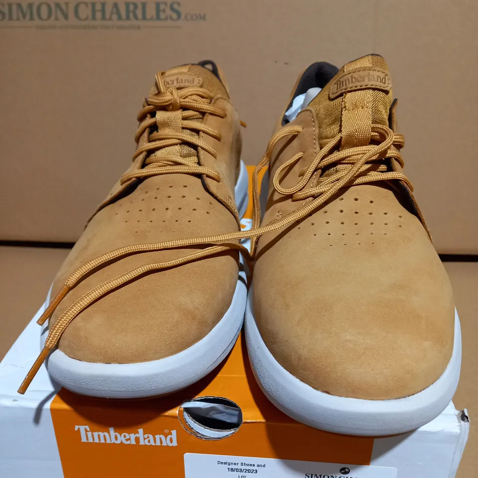 TIMBERLAND BRADSTREET ULTRA MENS OXFORD SHOES IN WHEAT NUBUCK - SIZE 10