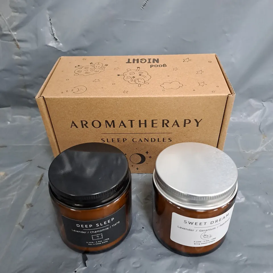 BOXED AROMATHERAPY SLEEP CANDLE SET 