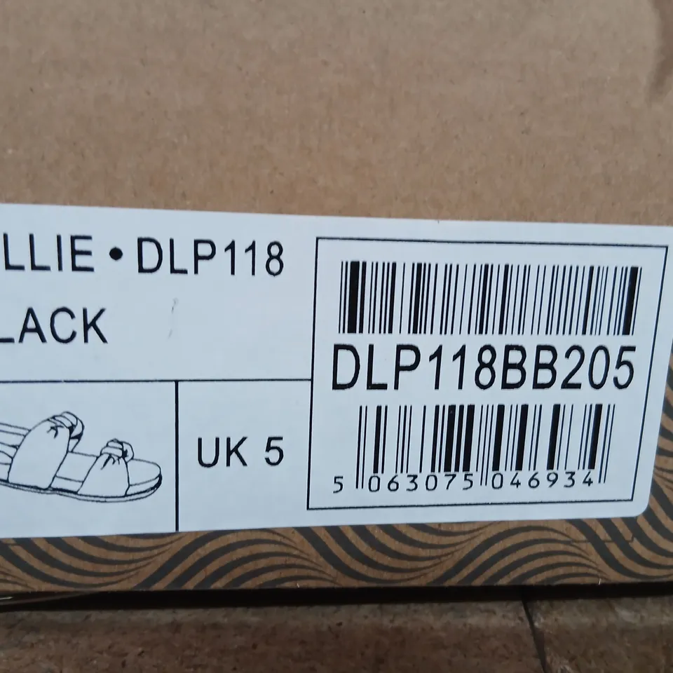 DUNLOP BILLIE DLP118 SANDALS - BLACK, UK 5