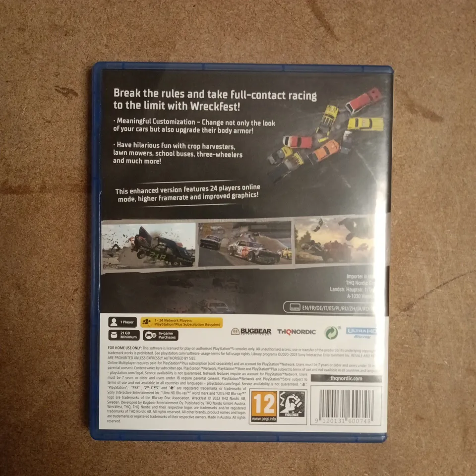 WRECKFEST PLAYSTATION 5 VIDEO GAME