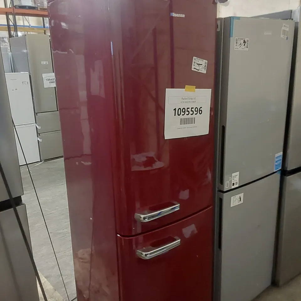 HISENSE RB390N4RRDUK 60/40 FRIDGE FREEZER RED - UNPROCESSED RAW RETURN