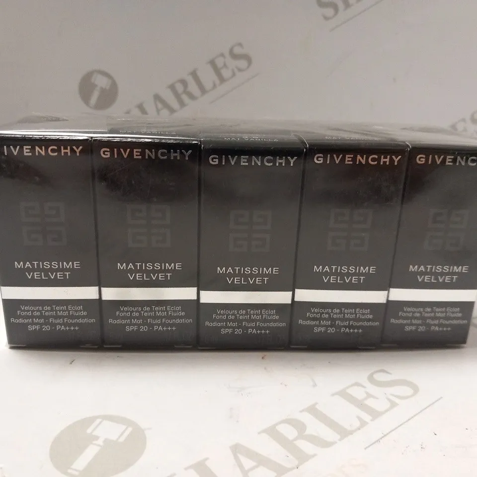 APPROXIMATELY 10 GIVENCHY MATISSIME VELVET FLUID FOUNDATION 5ML