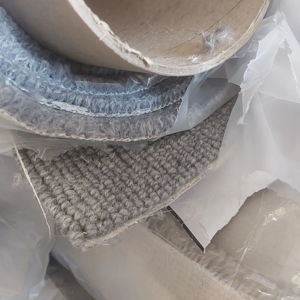 ROLL OF QUALITY TUDOR CO-ORDINATES PEWTER CARPET - APPROXIMATELY 2 x 4m
