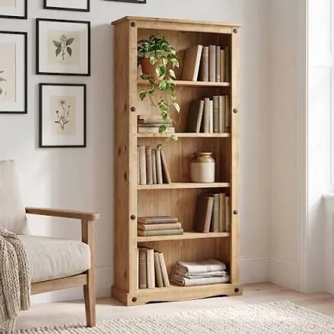 BOXED LASSIC VIDA DESIGN CORONA LARGE BOOKCASE - PINE (1 BOX)