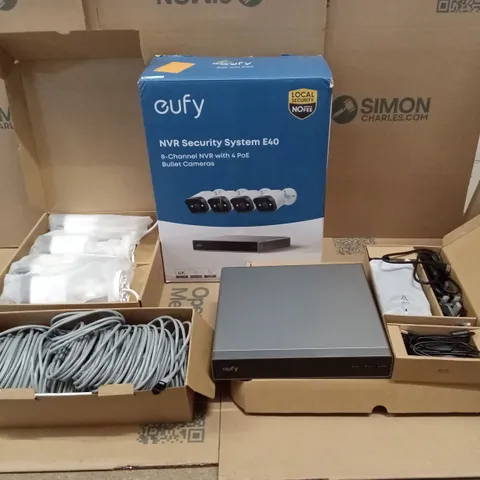 BOXED EUFY SECURITY POE NVR CCTV CAMERA SYSTEM E40, 4 X 4K BULLET CAMS