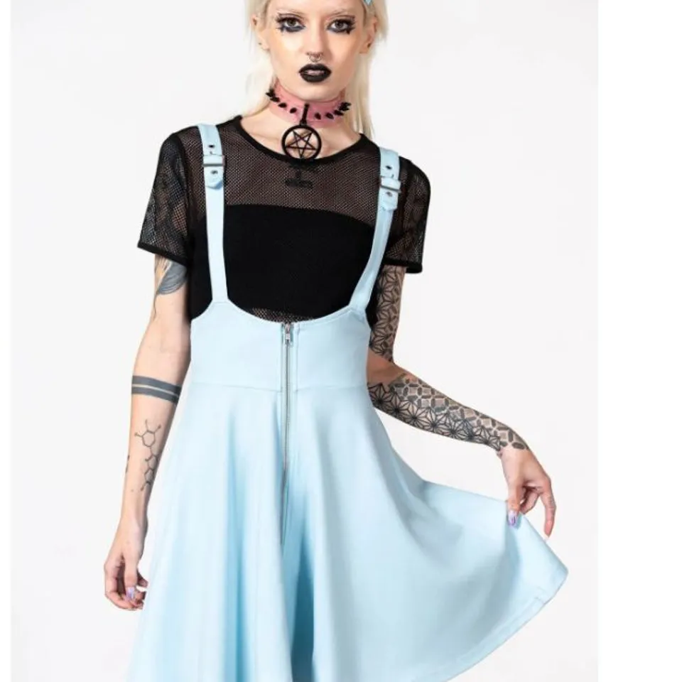 BRAND NEW SUSPEND ME PASTEL BLUE SKIRT FROM KILLSTAR SIZE XS
