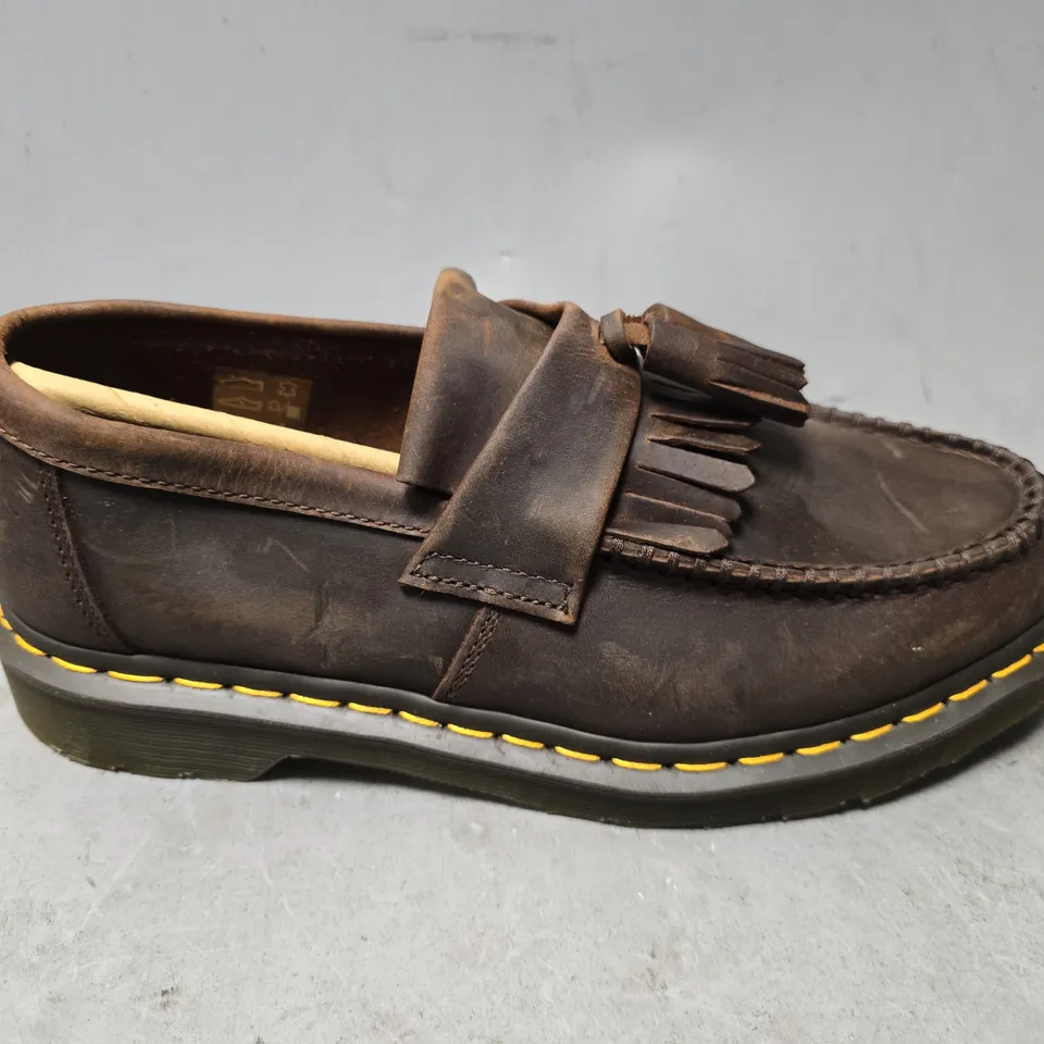 DR MARTENS SLIP ON BROWN SHOES - UK 8 