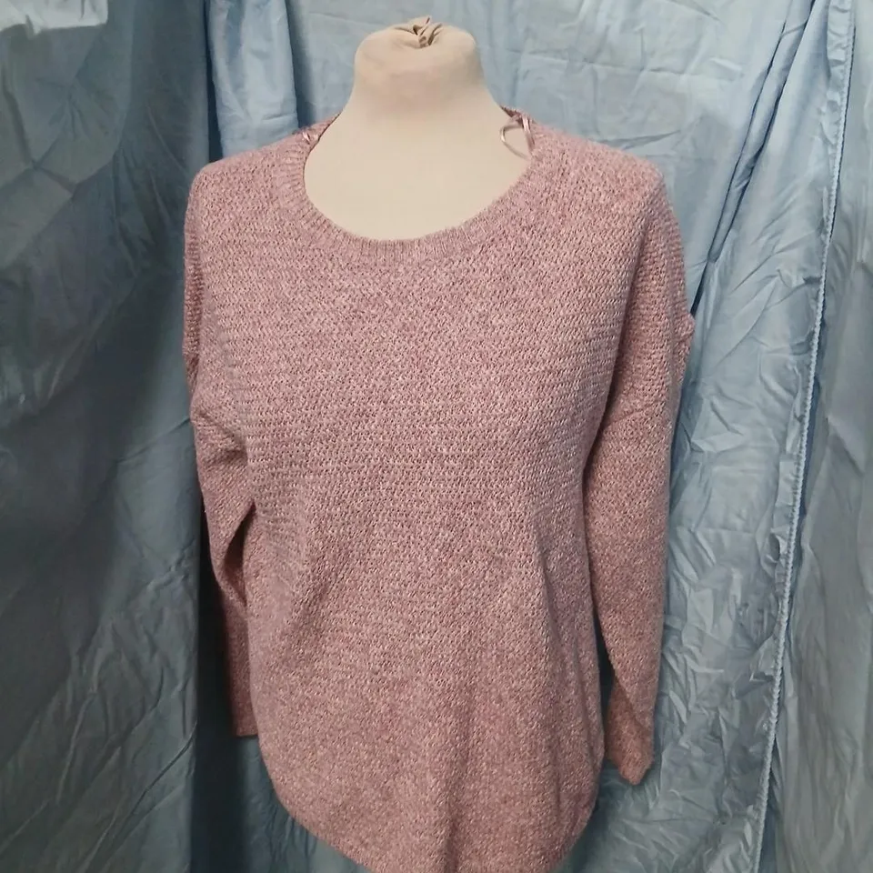 FAT FACE KNIT JUMPER – PINK/LILAC, UK 18 (EUR 46, USA 14)