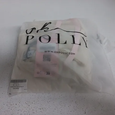 OH POLLY SQUARE NECK MIDI DRESS IN IVORY β UK 10