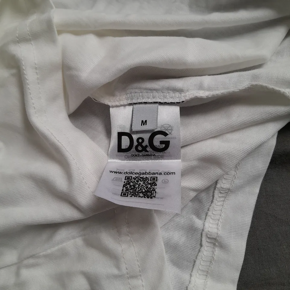 DOLCE & GABBANA WHITE T-SHIRT - MEDIUM