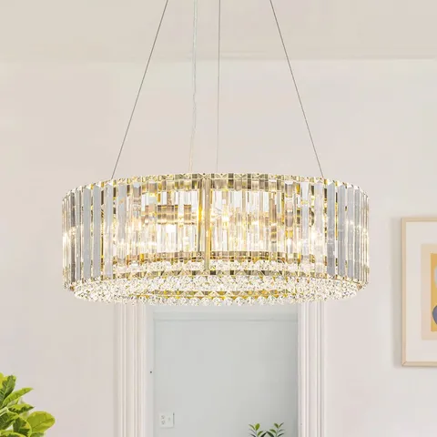 BOXED COBHYE CRYSTAL CHANDELIER WITH CRYSTAL ACCENTS (1 BOX)