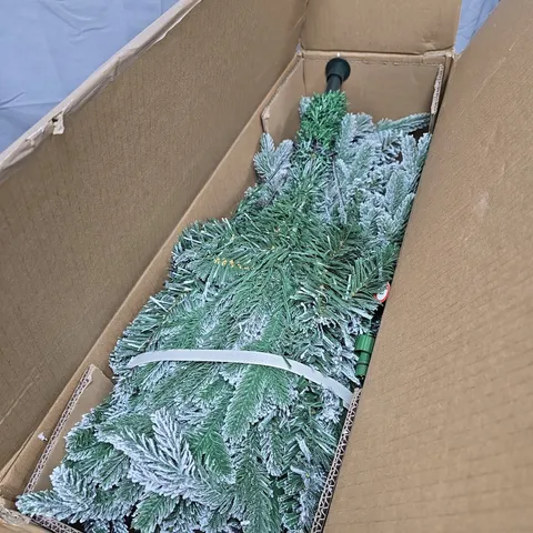 FROSTED ARTIFICIAL PINE BRANCHES FOR CHRISTMAS DECORATION – BOXED HOME REFLECTIONS PRE-LIT CHRISTMAS TREE.