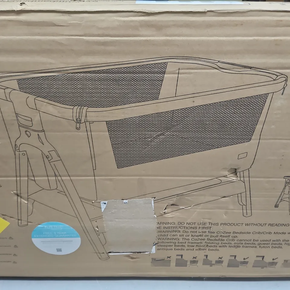BOXED TUTTI COZEE AIR BEDSIDE CRIB - COLLECTION ONLY