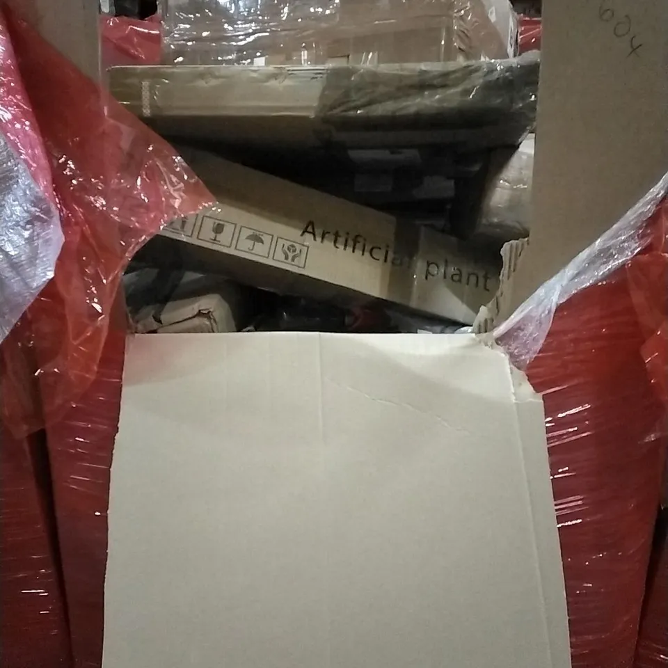 PALLET OF HOUSEHOLD ITEMS TO INCLUDE ELLIPTICAL  MACHINE, STEAM CLEANER, TURNTABLE SYSTEM, 4 IN 1 PAINTING SET AND OTHER ASSORTED ITEMS...