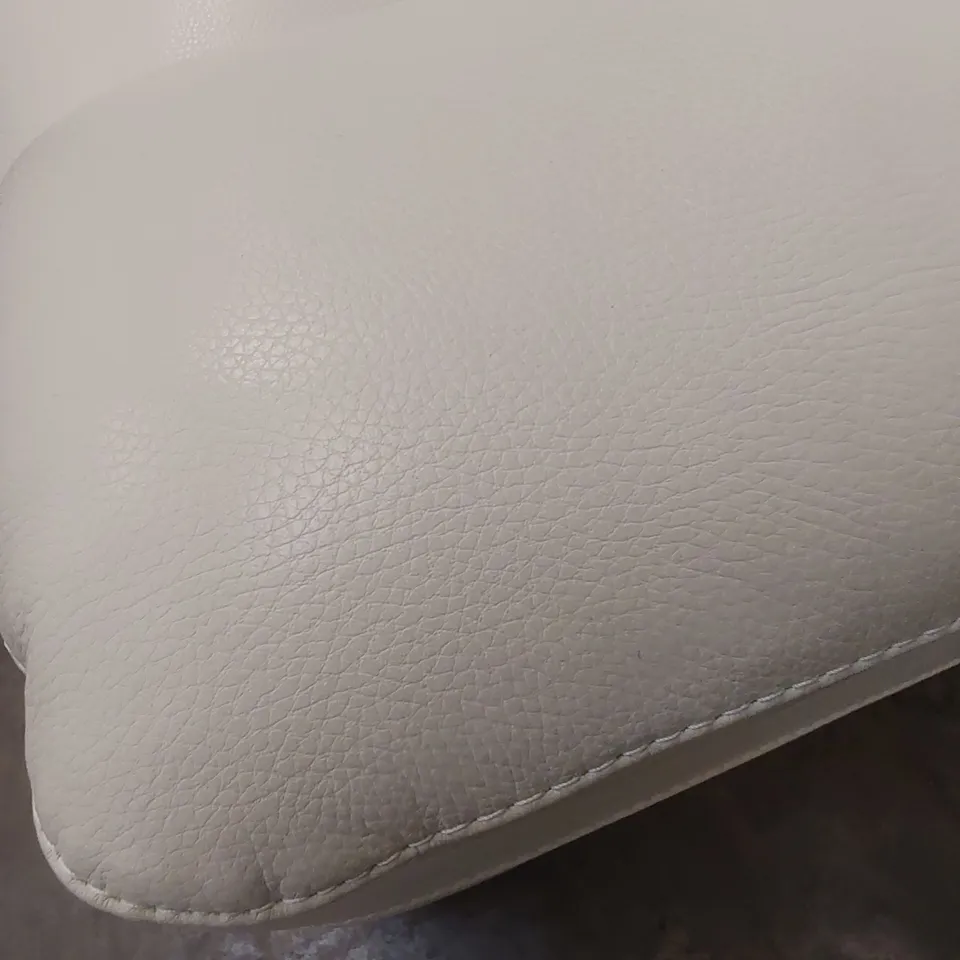 QUALITY DESIGNER ITALIAN MADE PATRIZIO WHITE LEATHER ARMCHAIR