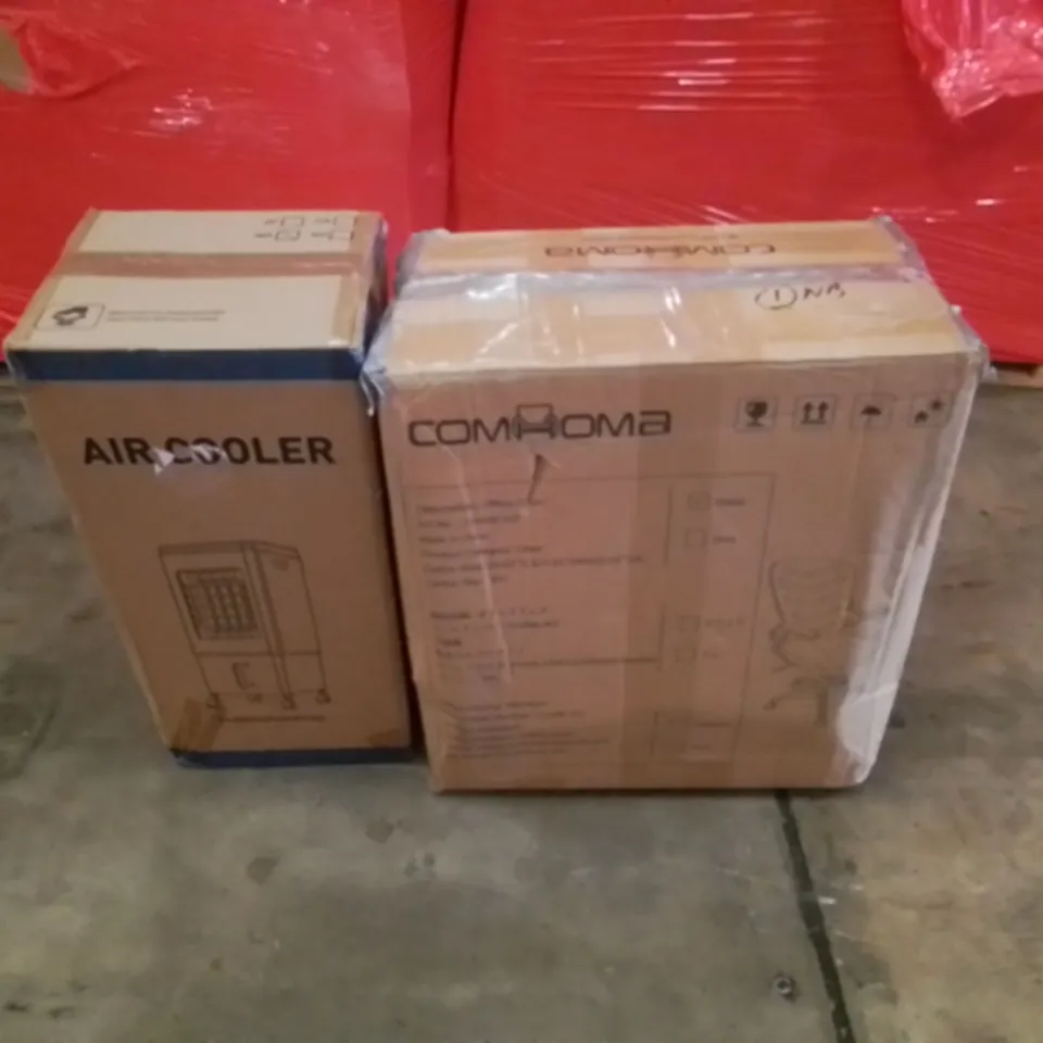 PALLET CONTAINING ASSORTED HOUSEHOLD & HOME IMPROVEMENT PRODUCTS. INCLUDES OFFICE CHAIR, INSECT KILLER UNIT, AIR MATTRESS, AIR COOLER ETC 