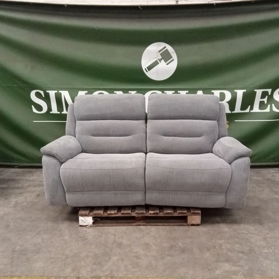 QUALITY DESIGNER 3 SEATER FABRIC UPHOLSTERED POWER RECLINER SOFA