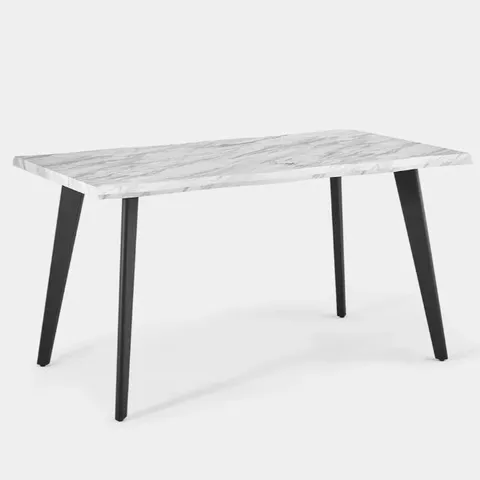 BOXED SEIBOLD LIVE EDGE DINING TABLE - WHITE (2 BOXES)