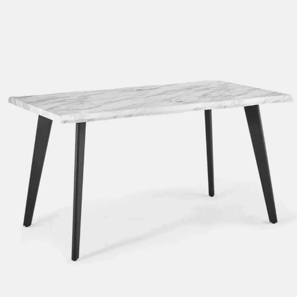 BOXED SEIBOLD LIVE EDGE DINING TABLE -  WHITE (2 BOXES)
