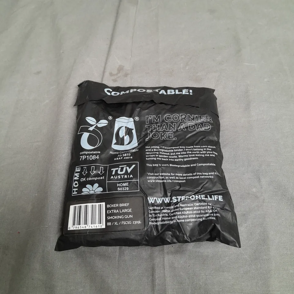 SEALED STEPONE BOXER BREIF EXTRA LARGE SMOKING GUN