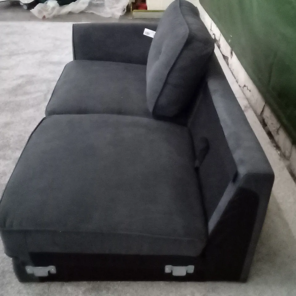 QUALITY DESIGNER LHF SOFA SECTION - CHARCOAL FABRIC 