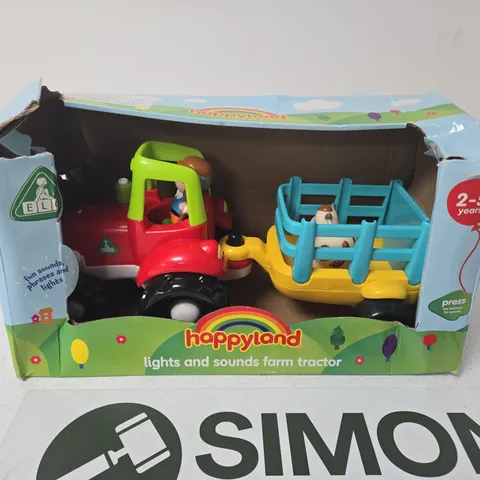 HAPPYLAND LIGHTS & SOUNDS FARM TRACTOR WITH TRAILER