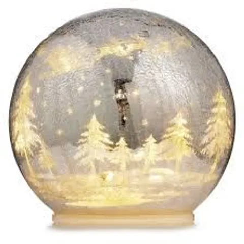 HOME REFLECTIONS PRE-LIT CRACKLE SPHERE WINTER SCENE