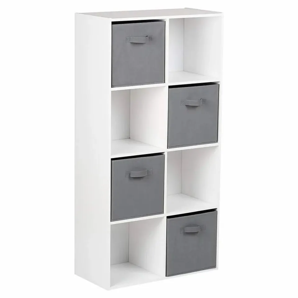 BOXED SELPH BOOKCASE WHITE/GREY