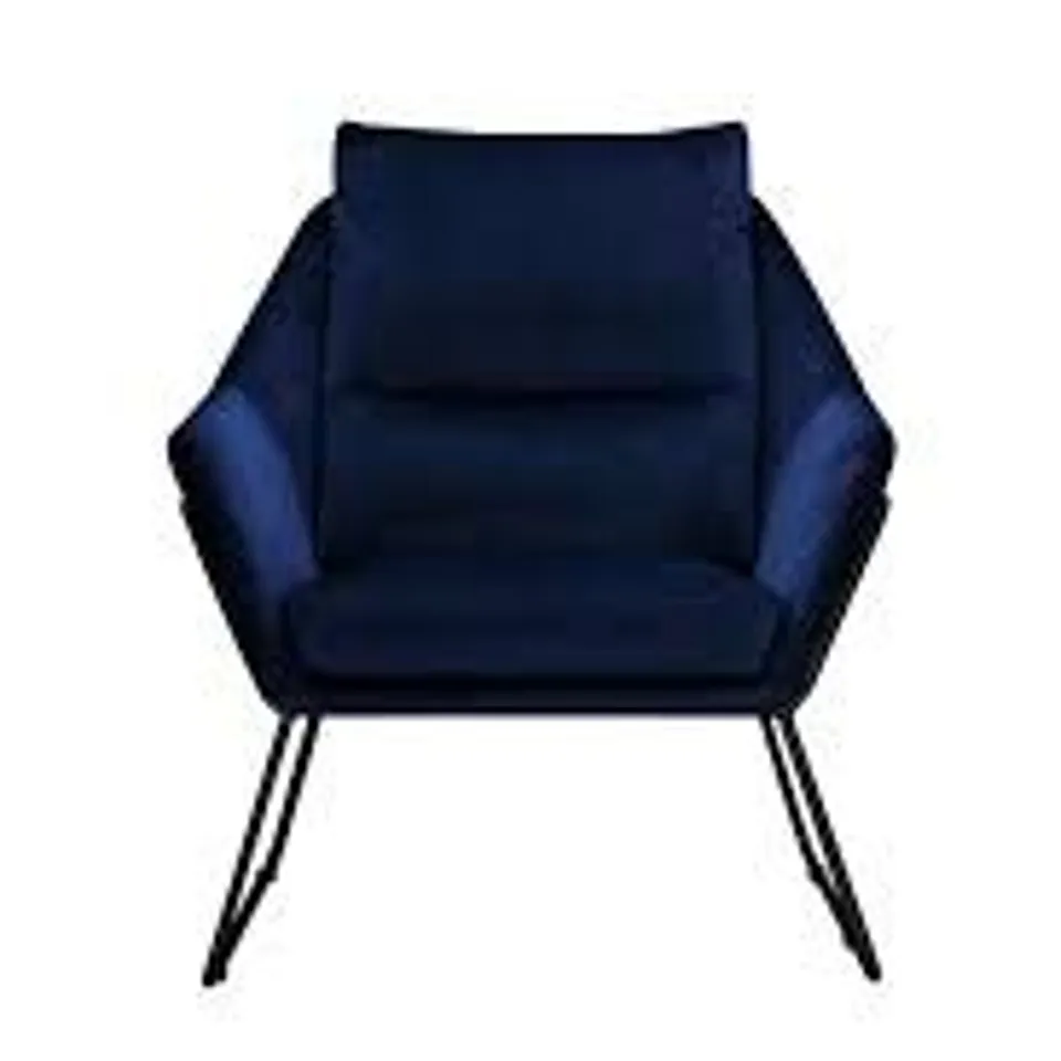 PAIR OF BOXED ALDRIDGE TERRY FABRIC  DINING CHAIRS BLUE