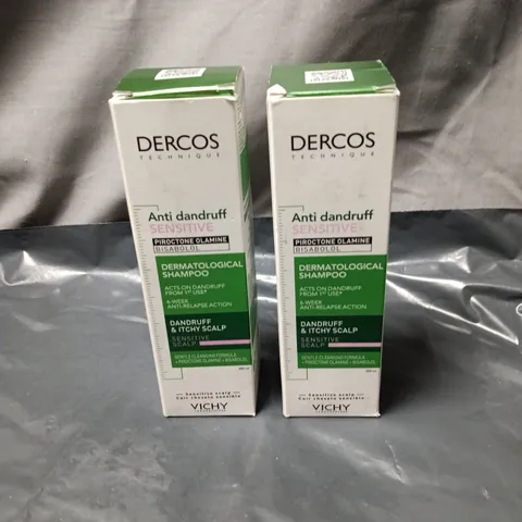 VICHY DERCOS TECHNIQUE ANTI-DANDRUFF SHAMPOO FOR SENSITIVE SCALP – 2 X BOXES. 200ML