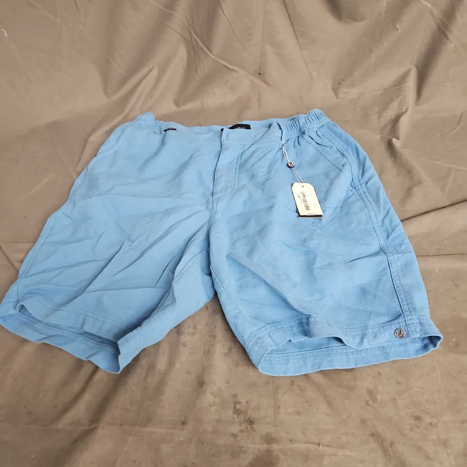 MR MARVIS THE PIQUES SHORTS IN BOULEVARDS BLUE SIZE W34/L