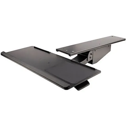 UNDER DESK KEYBOARD TRAY - FULL MOTION & HEIGHT ADJUSTABLE KEYBOARD AND MOUSE TRAY, 10"X26" BOXED