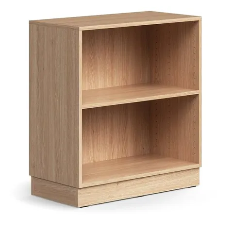 BOXED BOOKCASE QBUS1 SHELF, BASE FRAME, 868×800×400MM, OAK