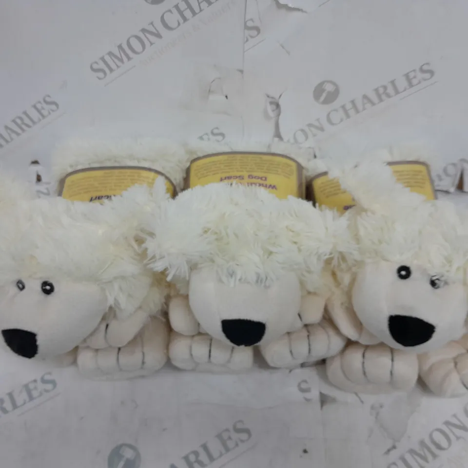 SET OF 3 WHEAT CUDDLE DOG SCARF - LAVENDER