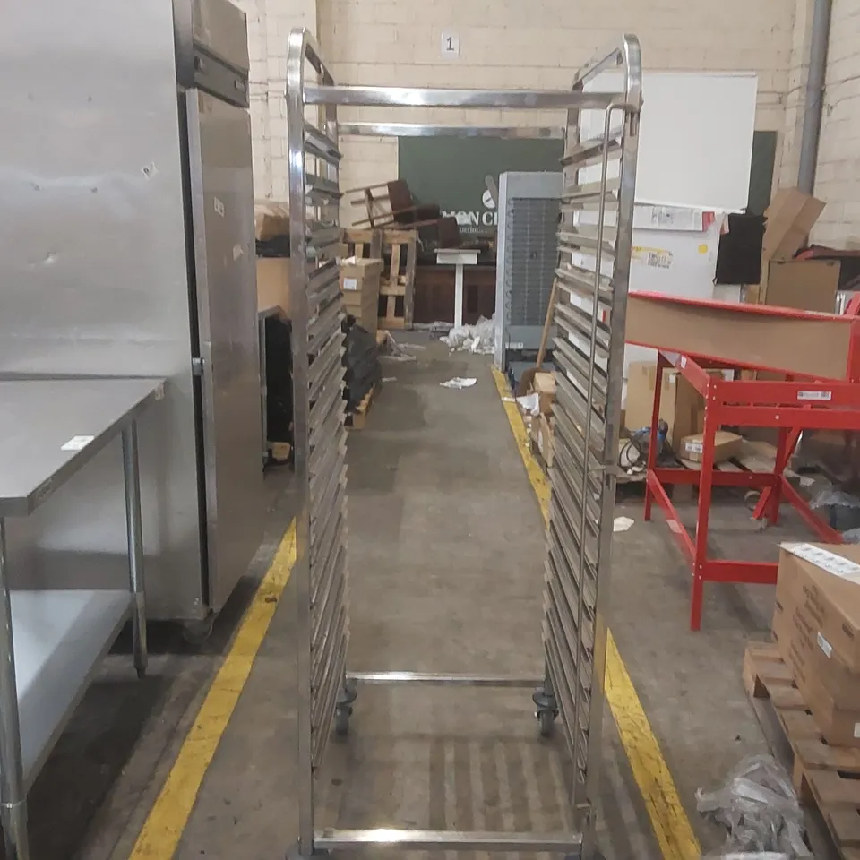 COMMERCIAL STAINLESS STEEL RACK TROLLEY