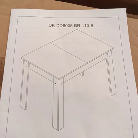 BOXED BRONX 2 TO 4 SEATER FOLDABLE EXTENDING CONSOLE DINING TABLE - DARK NATURAL (1 BOX)