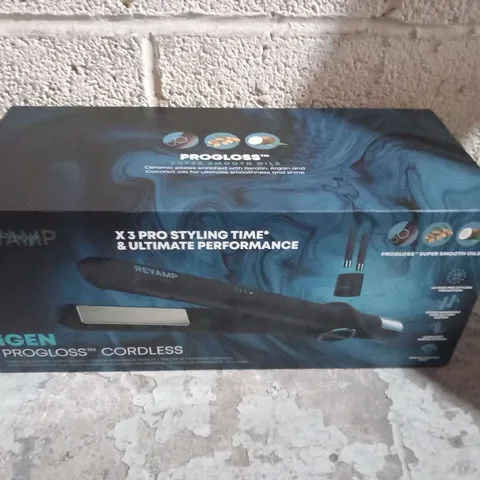 BOXED REVAMP IGEN PROGLOSS CORDLESS CERAMIC STRAIGHTENER