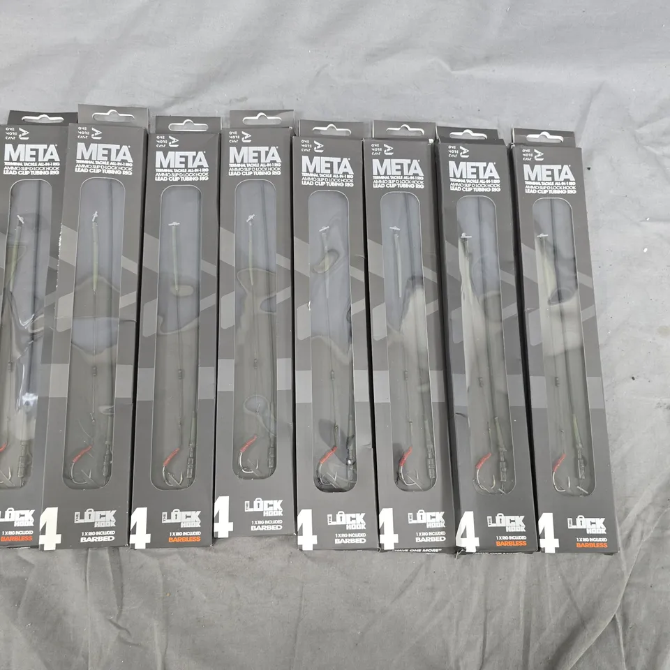 LOT OF 9 META TERMINAL TACKLE ALL-IN-1 RIG LEAD CUP TUBING RIG