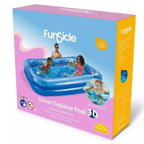 FUNSICLE OCEAN EXPLORER POOL WITH 3D GOGGLES - COLLECTION ONLY