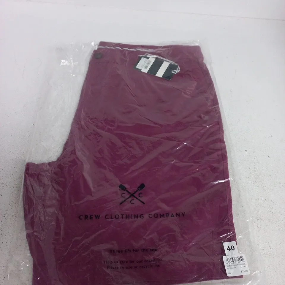 CREW CLOTHING BERMUDA CHINO STRETCH SHORTS – MULBERRY, UK 40