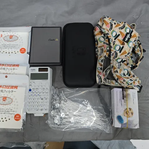 LOT OF ASSORTED HOUSEHOLD ITEMS TO INCLUDE NINTENSO SWITCH CASE, COUTTS WALLET AND CALCULATOR
