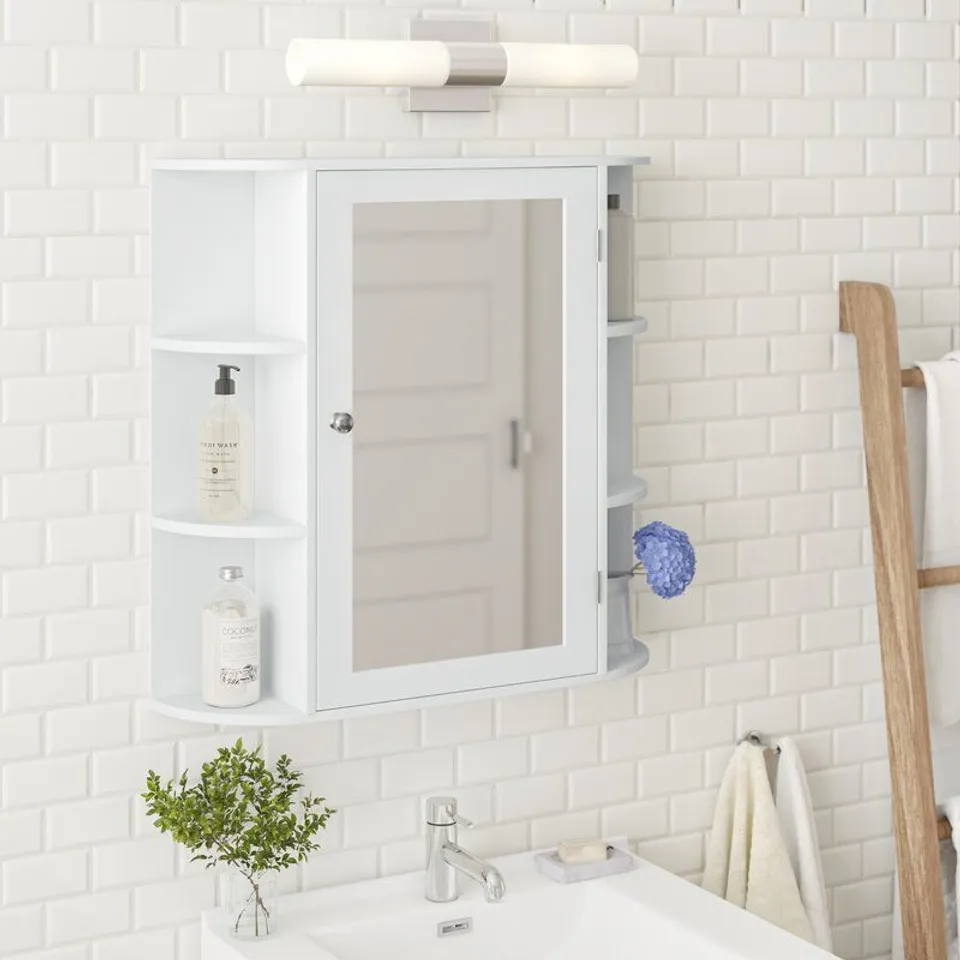 BOXED GENA 66X63CM SURFACE MOUNT MIRROR CABINET 