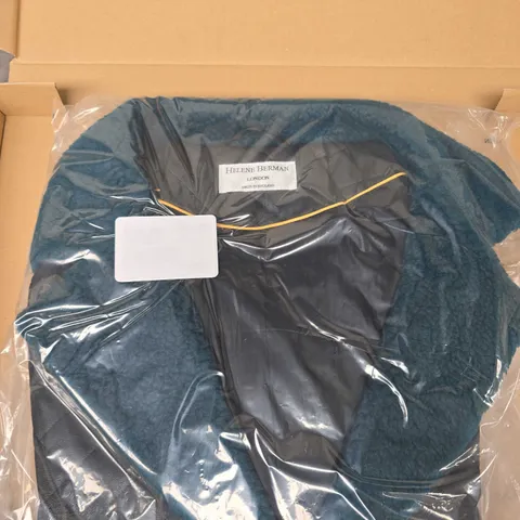 HELENE BERMAN AVIATOR JACKET - BLACK/PETROL - SIZE 8