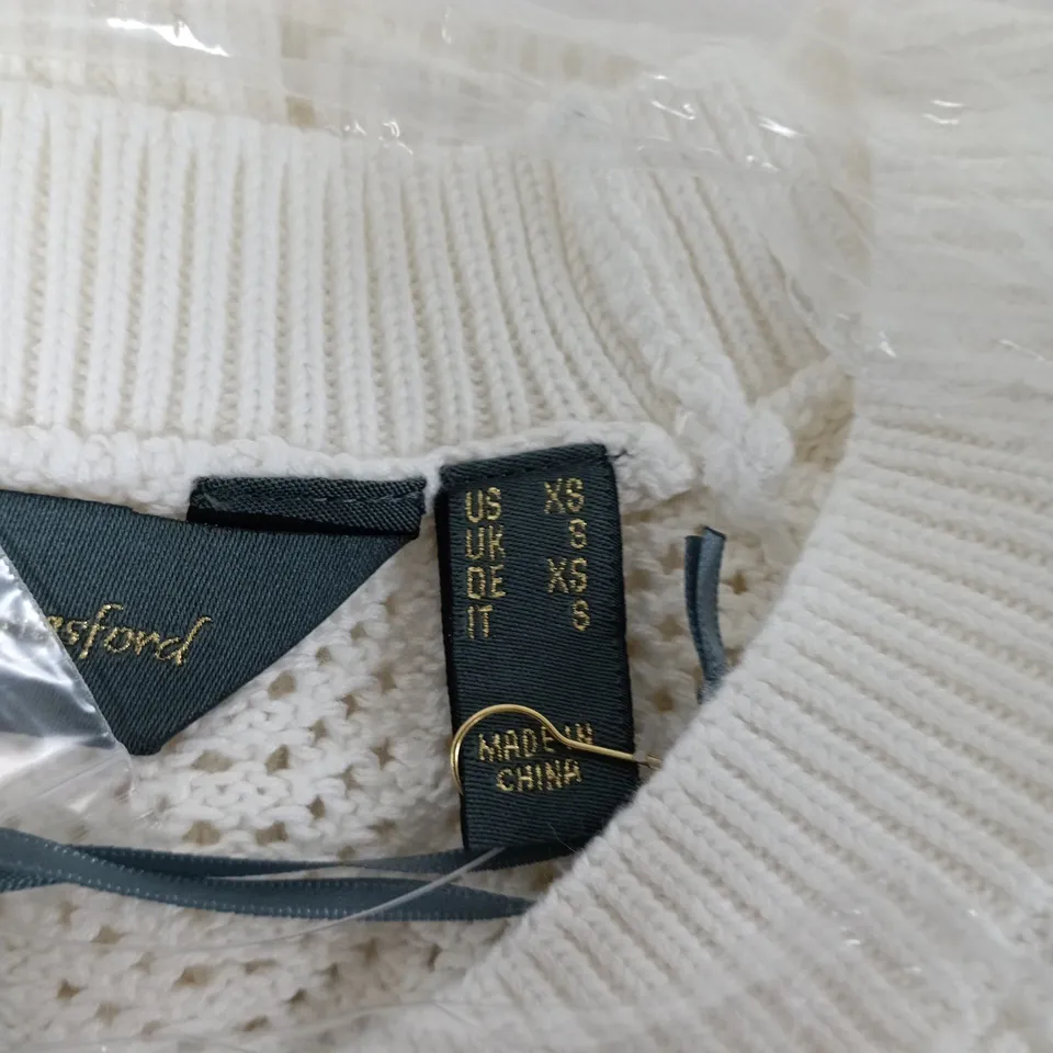 RUTH LANGFORD FASHION KNIT SWEATER – CREAM, WOMEN'S UK S