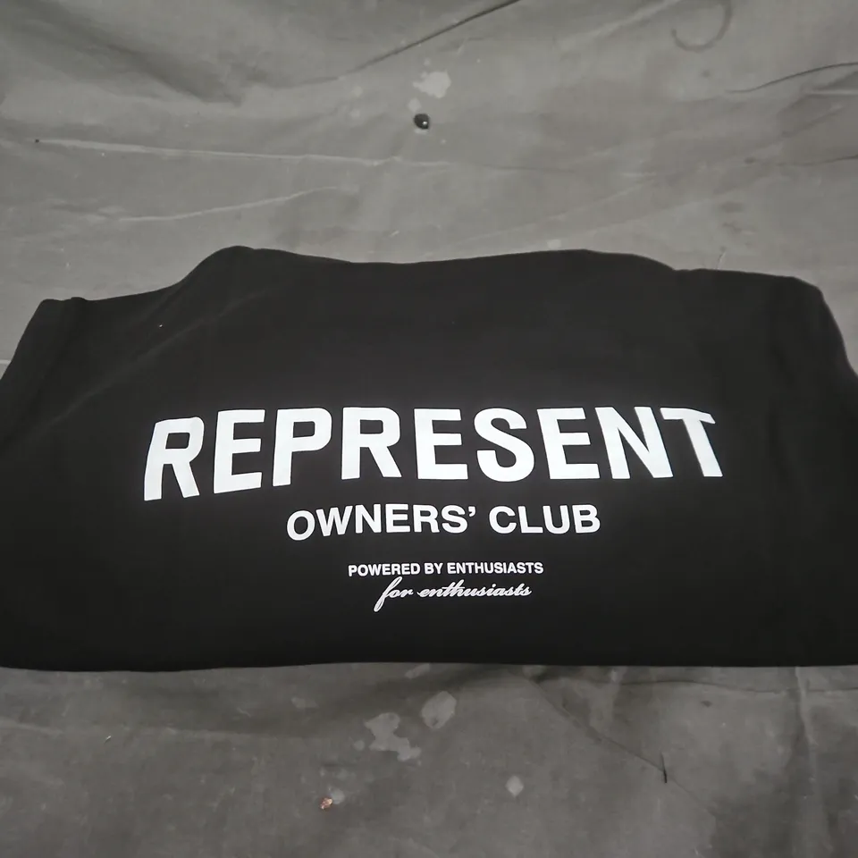 REPRESENT OWNERS' CLUB HOODIE – BLACK, UK SIZE M