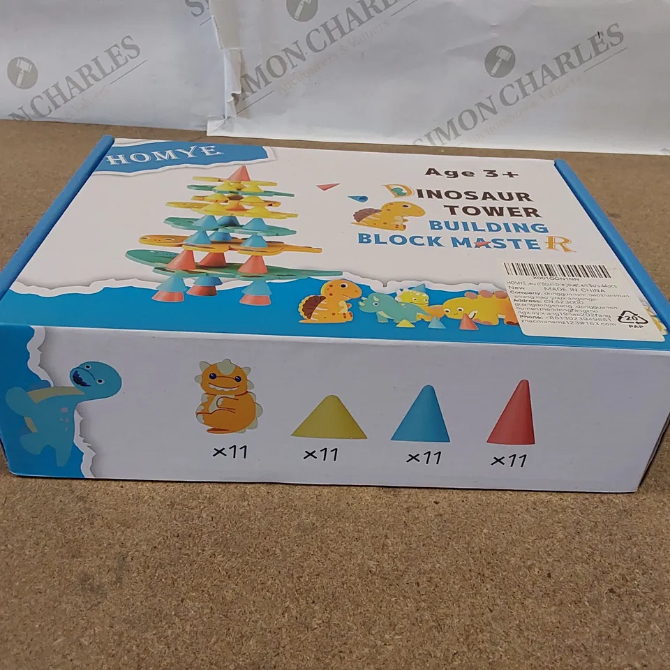 BOX OF APPROXIMATELY 7X BRAND NEW BOXED HOMYE DINOSAUR TOWER BUILDING BLOCK MASTER CHILDREN'S TOY SETS (1 BOX)